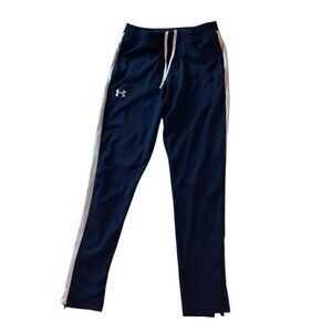 Under Armour Womens Vented Heatgear Jogger Sweatpant Size Medium Blue Ankle Zip